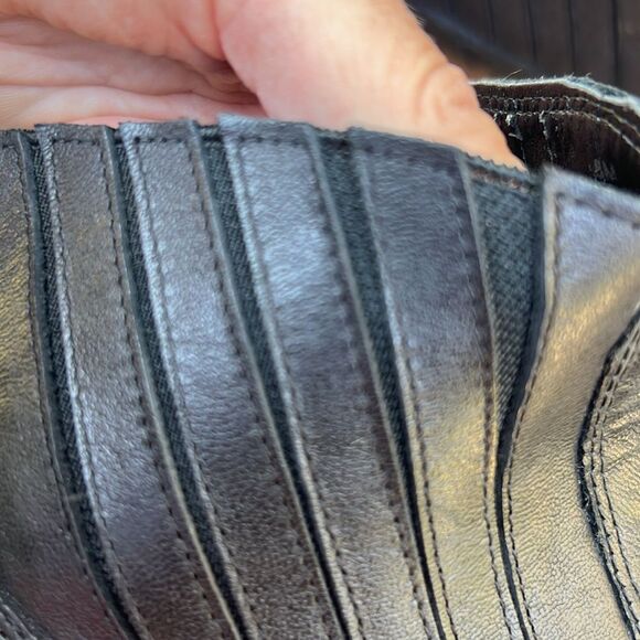 GIANNI BINI Black Leather Ankle Boots 💗 size 8 - Picture 10 of 10